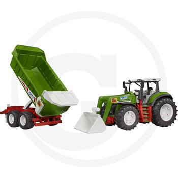 BRUDER Ciągnik z ładowaczem czołowym i wywrotką