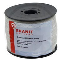 Taśma ogrodzeniowa  biała 200m/40mm 13 przewodów 580291