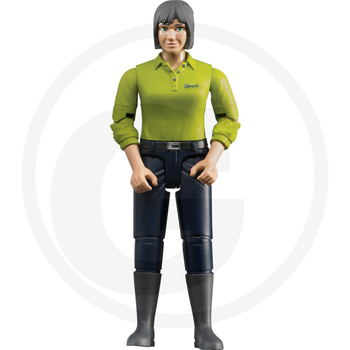 BRUDER Figurka kobiety w zielonej koszuli