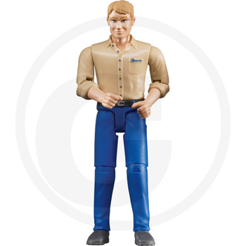 BRUDER Figurka mężczyzny w beżowej koszuli
