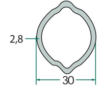 Rura profilowa cytryna G2 zewnętrzna