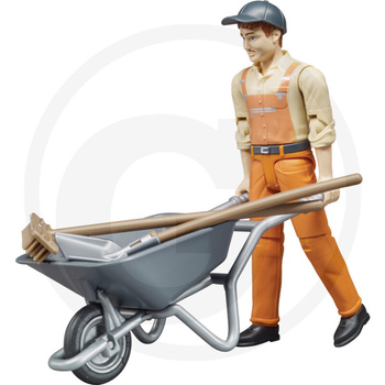 BRUDER Zestaw z figurką - pracownik komunalny